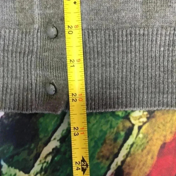 NY&C size small button up sweater cardigan gray - Picture 12 of 15